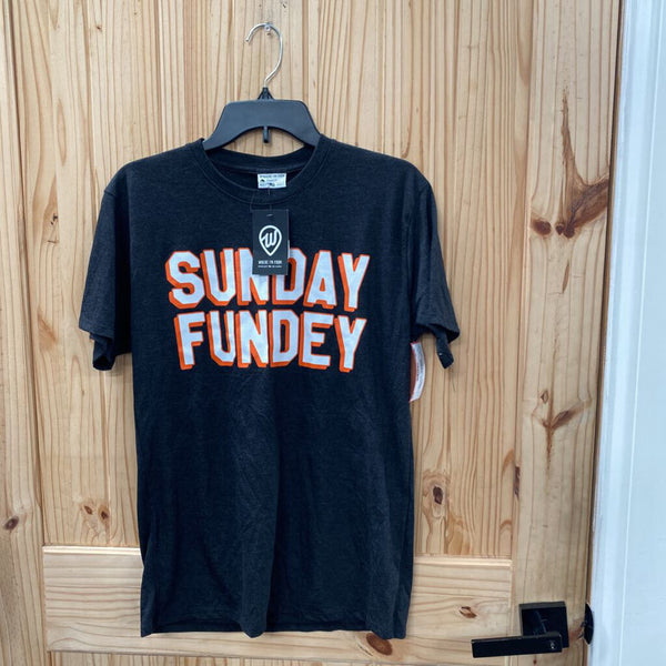 MENS SUNDAY FUNDEY CHARCOAL GREY SHIRT S NWT