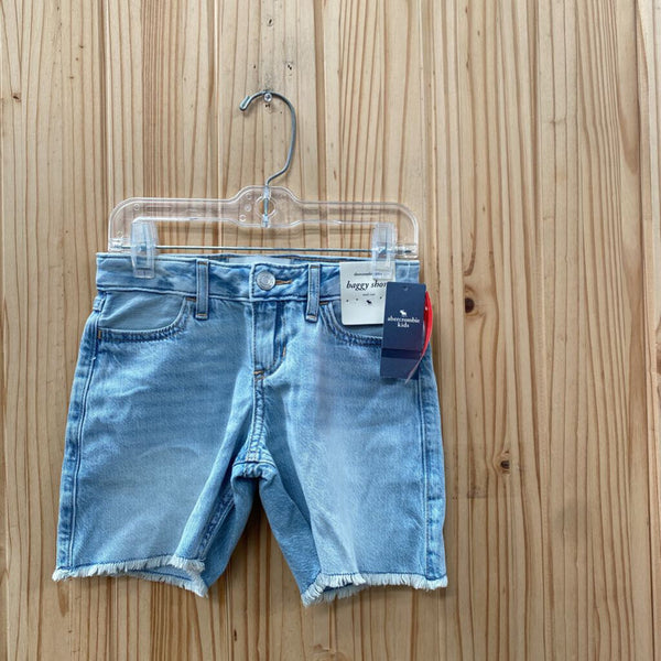 GIRLS ABERCROMBIE LT DENIM JEAN SHORTS 5/6 NWT