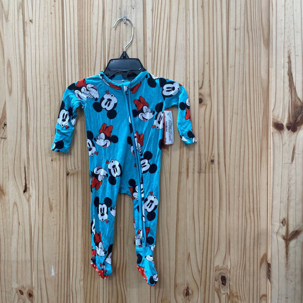 GIRLS DISNEY POSH PEANUT LT BLUE SLEEPER W/MICKEY MOOUSE NEWBORN