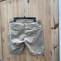 MENS DENIM & FLOWER TAUPE SHORTS W/NAVY BLUE DOTS 32