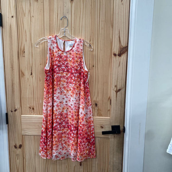 WOMENS CALVIN KLEIN SL FLORAL DRESS 8