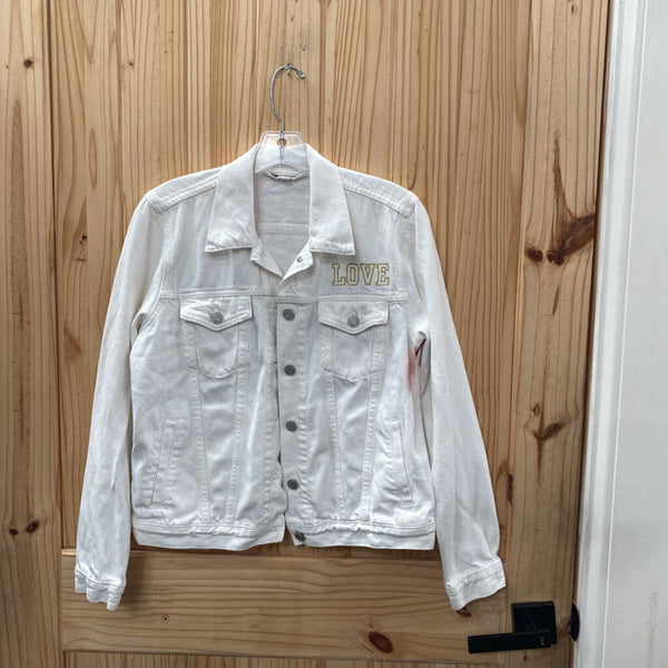 WOMENS GAP DISNEY WHITE DENIM AJCKET W/MINNIE MOUSE/MICKEY M