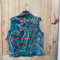 WOMENS CHICOS GREEN/MULTI COLOR VEST 2