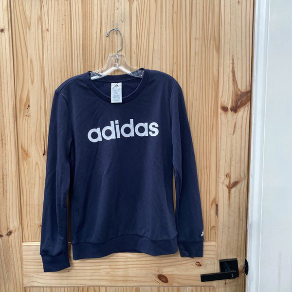 WOMENS ADIDAS SWEATSHIRT NAVY BLUE/WHITE S NWT