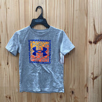 BOYS UNDER ARMOUR SHIRT GREY/ORANGE/BLUE 7