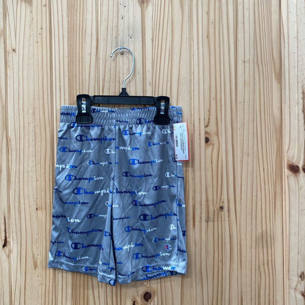 BOYS CHAMPION SHORT GREY/WHITE/BLUE 5