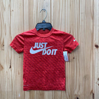 BOYS NIKE JUST DO IT RED/WHITE SHIRT S 5