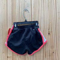 GIRLS NIKE SHORTS HOT PINK/BLK/WHITE 2T