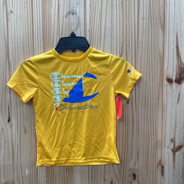 BOYS CHAMPION SHIRT YELLOW/WHITE/BLUE 5