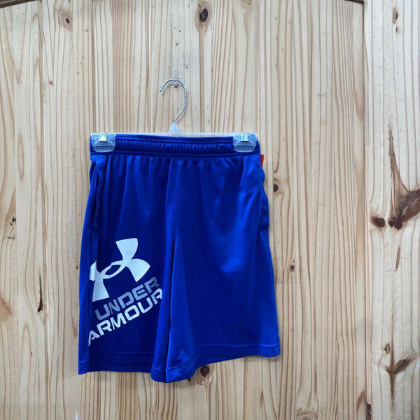 BOYS UNDER ARMOUR SHORTS ROYAL BLUE/WHITE YMD 10