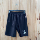 BOYS NIKE 3 SHORTS BLK/WHITE M 10