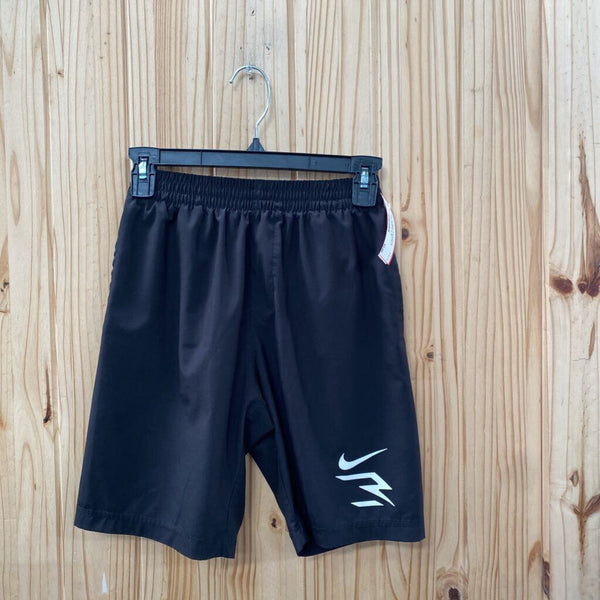 BOYS NIKE 3 SHORTS BLK/WHITE M 10