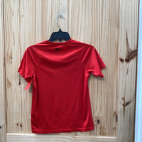 BOYS UNDER ARMOUR SHIRT RED/BLK YMD 10