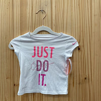 GIRLS NIKE JUST DO IT PINK/WHITE 2T