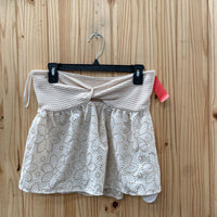 WOMENS TAUPE EYELET TOP M