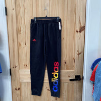 BOYS ADIDAS BLK/MULTI COLOR SWEATPANTS 14/16
