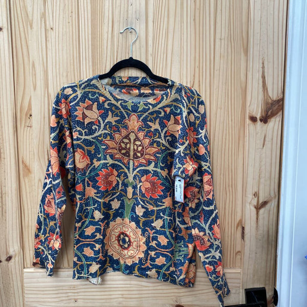 WOMENS FLORAL CASUAL TOP M