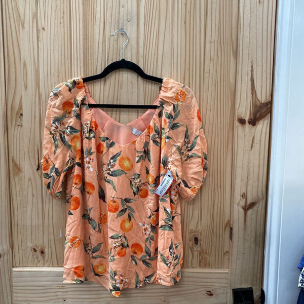 WOMENS THE LOFT ORANGE SHIRT W/ORANGES S NWT