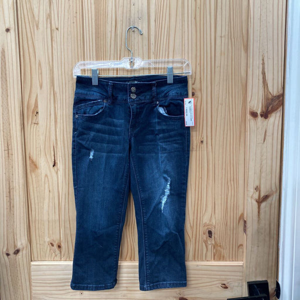 WOMENS 1822 DK DENIM CAPRIS 27