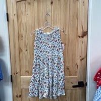 WOMENS JESSICA SIMPSON WHITE FLORAL SL DRESS M