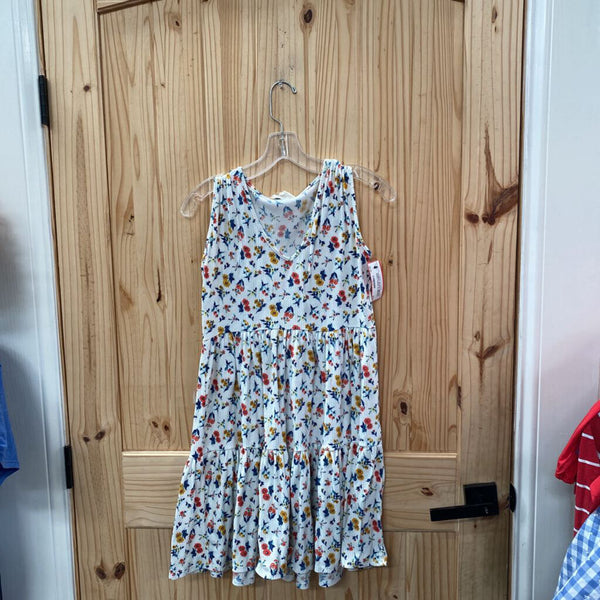 WOMENS JESSICA SIMPSON WHITE FLORAL SL DRESS M