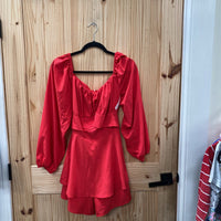 WOMENS RED CASUAL ROMPER M
