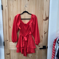 WOMENS RED CASUAL ROMPER M