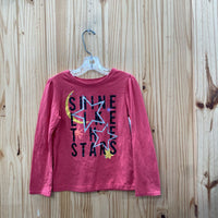 GIRLS SHINE LIKE THE STARS PINK LS SHIRT 6
