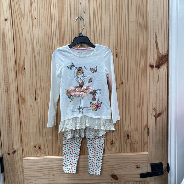 GIRLS TOMMY BAHAMA 2PC SET W/DANCER/BUTTERFLIES S 5/6