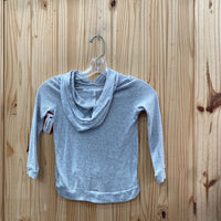 GIRLS BTWEEN GREY LS HOODED SHIRT W/UNICORN 6