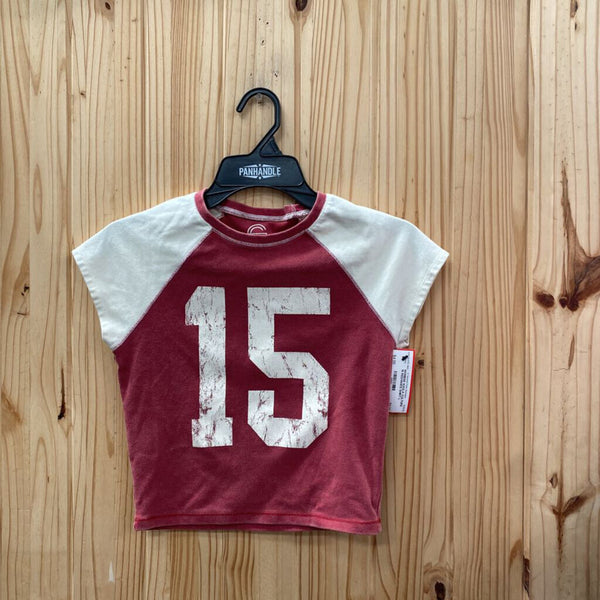 WOMENS SOCILA CULTURE 15 RED/WHITE SHIRT L