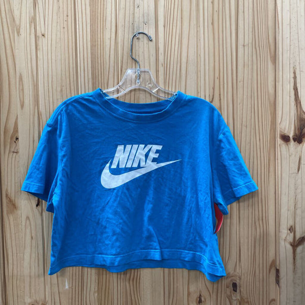 WOMENS NIKE CYAN/WHITE CROP TOP M