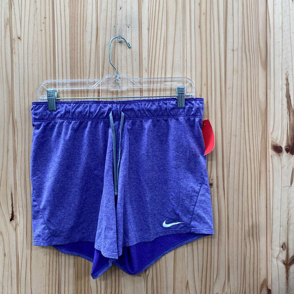 WOMENS NIKE SHORTS PURPLE/WHITE M