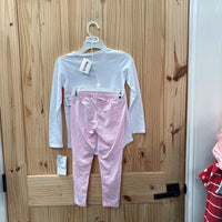 GIRLS NIKE 2PC SET PINK/WHITE/LILAC M 6 NWT