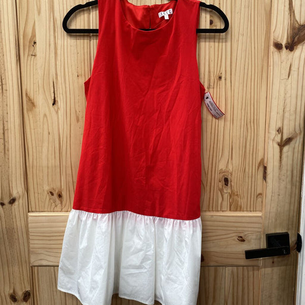 WOMENS TCEC SL RED/WHITE CASUAL DRESS M NWT