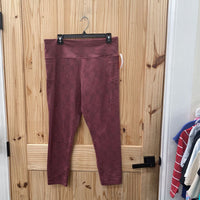 WOMENS ZYIA ACTIVE DK MAUVE LEGGINGS 16/18 NWOT
