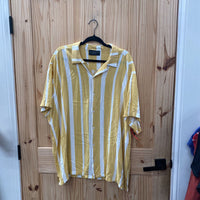WOMENS NO BOUNDARIES YELLOW/WHITE STRIPE SHIRT 3XL NWOT