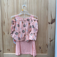 WOMENS JOYSPUN 2PC SET CAMPFIRES S'MORES & STARS L 12 NWT