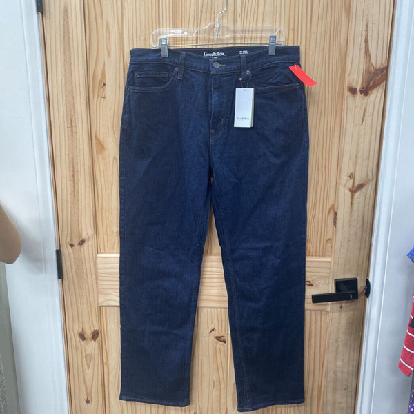MENS GOODFELLOW & CO. DK DENIM JEANS 34X32 NWT