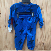BOYS GRAYSON MINI 2PC SET BLUE/BLK W/LIGHTNING BOLTS 18M NWT