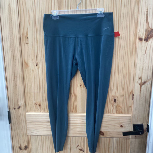 WOMENS NIKE LEGGINGS DK TEAL XL NWT