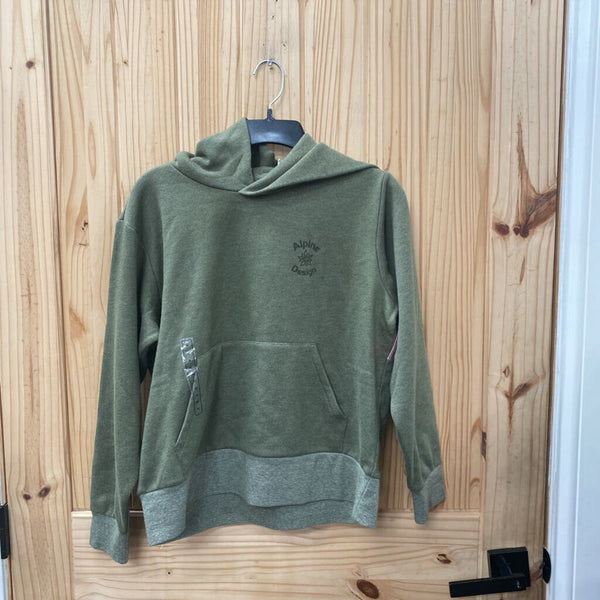 WOMENS ALPINE DESIGN OLIVE GREEN HOODIE M NWT