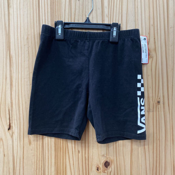 GIRLS VANS BLK BIKER SHORTS M 10/12