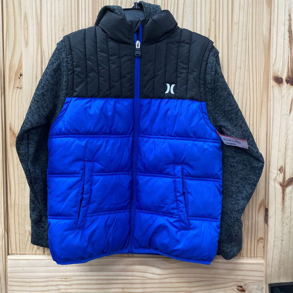 BOYS HURLEY JACKET BLUE/GREY/BLK M 10/12