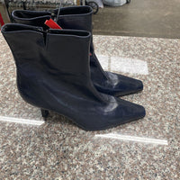 WOMENS GIANNI BINI NAVY BLUE HEEL BOOTS 8 1/2
