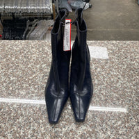 WOMENS GIANNI BINI NAVY BLUE HEEL BOOTS 8 1/2