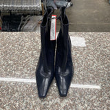 WOMENS GIANNI BINI NAVY BLUE HEEL BOOTS 8 1/2