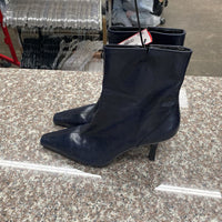 WOMENS GIANNI BINI NAVY BLUE HEEL BOOTS 8 1/2