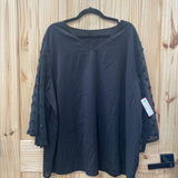WOMENS BLK CASUAL TOP 4XL