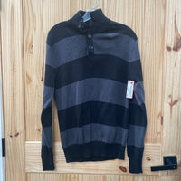 MENS CARBON SWEATER BK/CHARCOAL GREY M